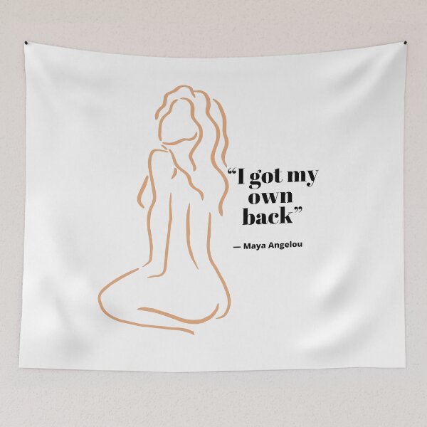 Item preview, Maya Angelou Quote Female Form Line Art designed and sold by Dollfacedesign.