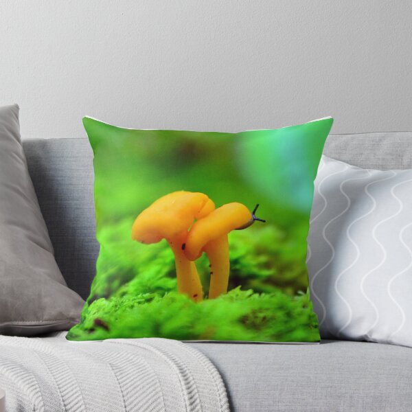 Item preview, Chanterelle Mushroom with Slug designed and sold by fungimages.