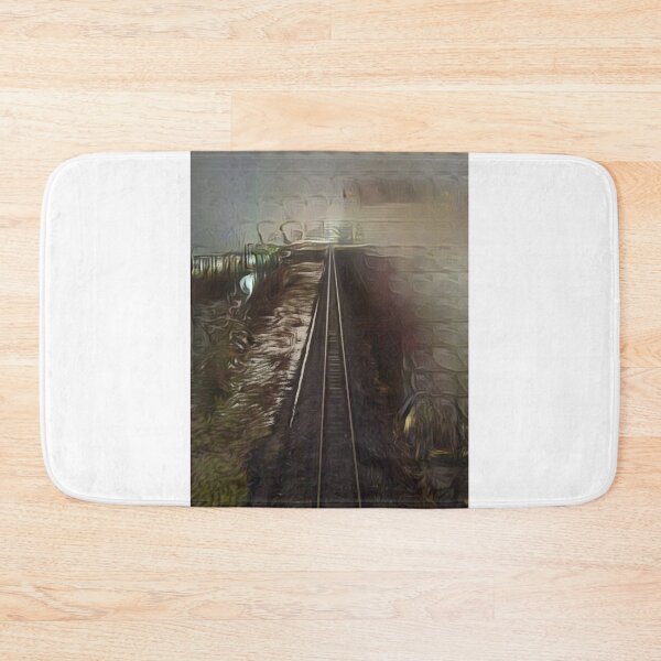 Item preview, train track oil painting designed and sold by FACELESS MONKEY.