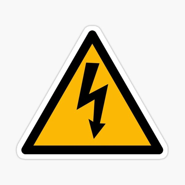 Electrical Shock Warning Sticker