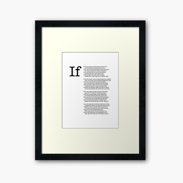 Item preview, If poem, if you can keep your head when all about you designed and sold by corbrand.