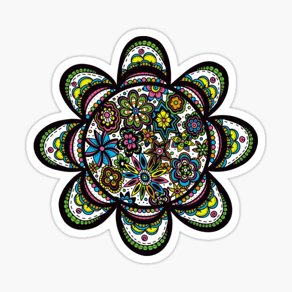 Rainbow Flower Sticker