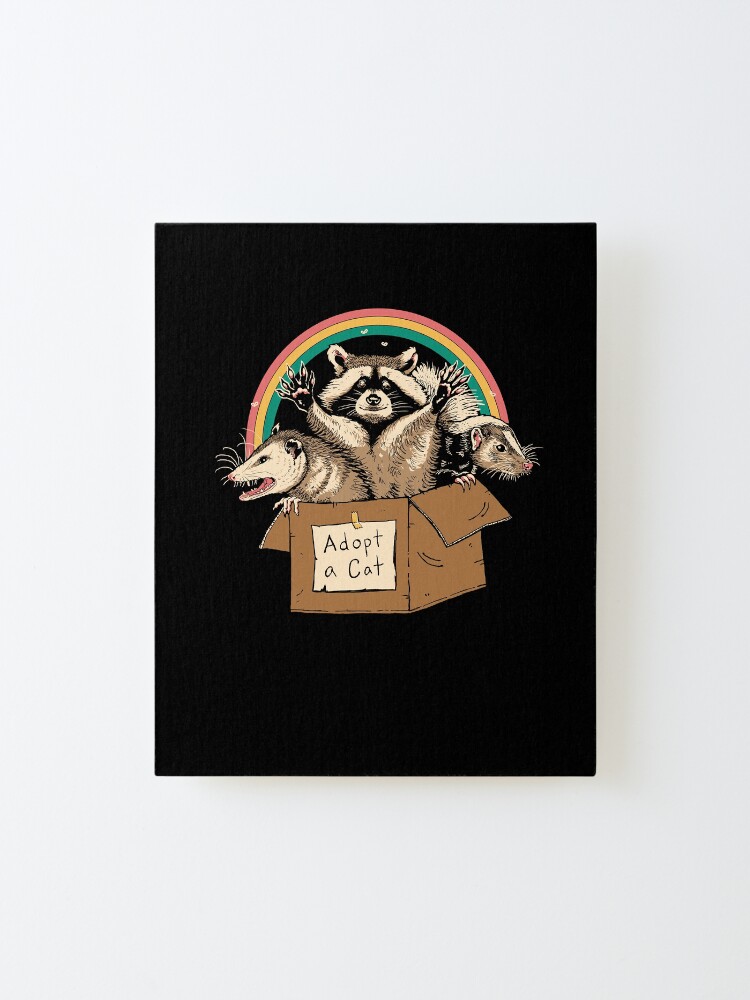 Alternate view of Adopt Forbidden Cats Mounted Print