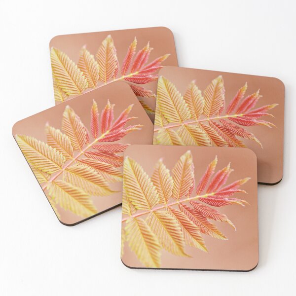 Item preview, Pretty peachy pink and orange colors photograph, a calming image of a beautiful leaf, with soft smoothing effect designed and sold by Orianah.