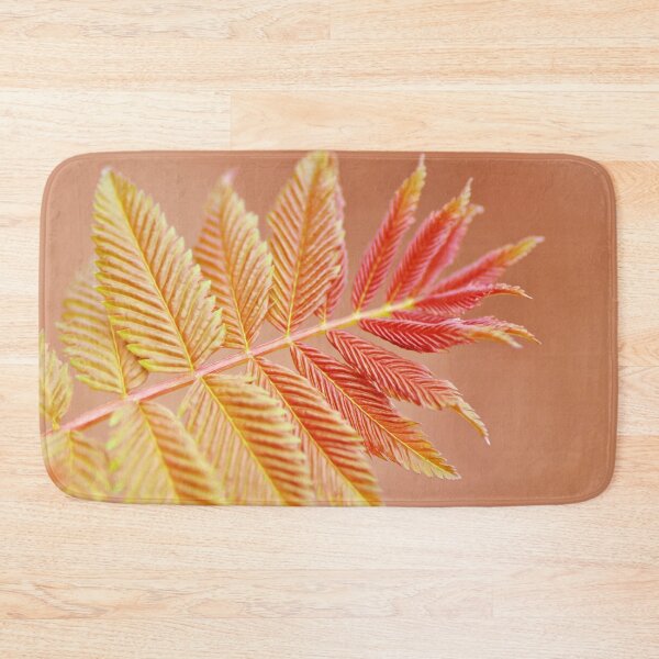 Item preview, Pretty peachy pink and orange colors photograph, a calming image of a beautiful leaf, with soft smoothing effect designed and sold by Orianah.
