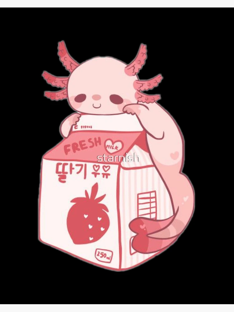 Cute Snaxolotl Kawaii Axolotl - Kawaii Cottagecore Aesthetic Art Board  Print for Sale by starnish