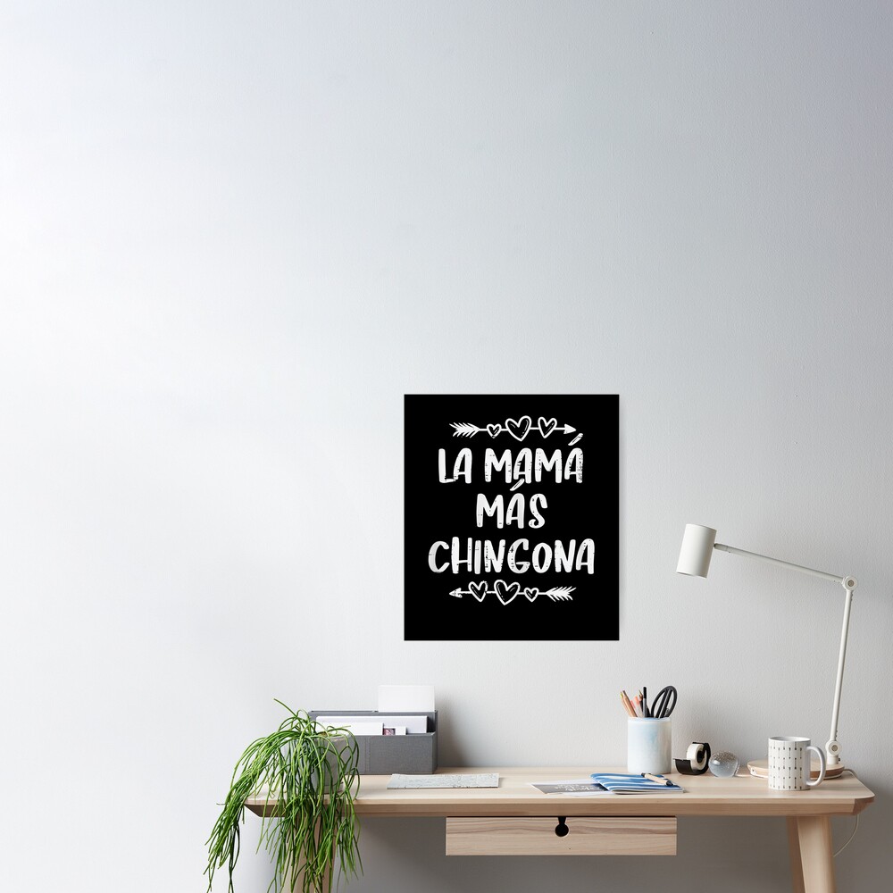 Womens La Mama Mas Chingona Cute Heart Spanish Mom Womens Gifts