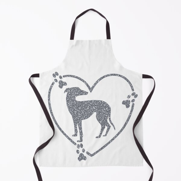 Item preview, Greyhound Heart Paw Prints Silver Glitter-look designed and sold by GreytGraphicals.
