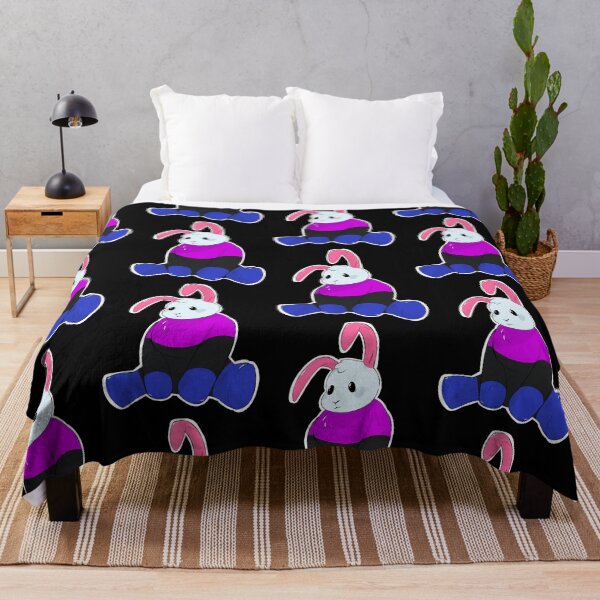 Pride Bunny Fluid Throw Blanket