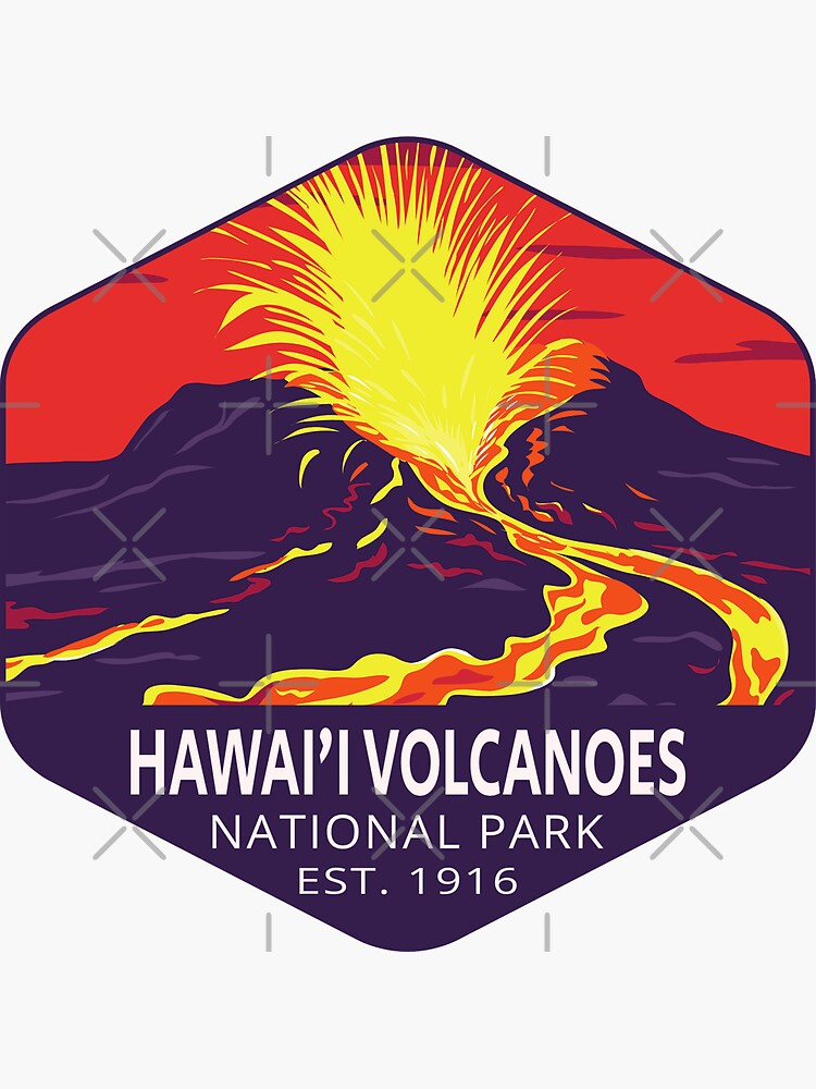 Thumbnail 3 of 3, Sticker, Hawai'i Volcanoes National Park designed and sold by Home-Spirit.