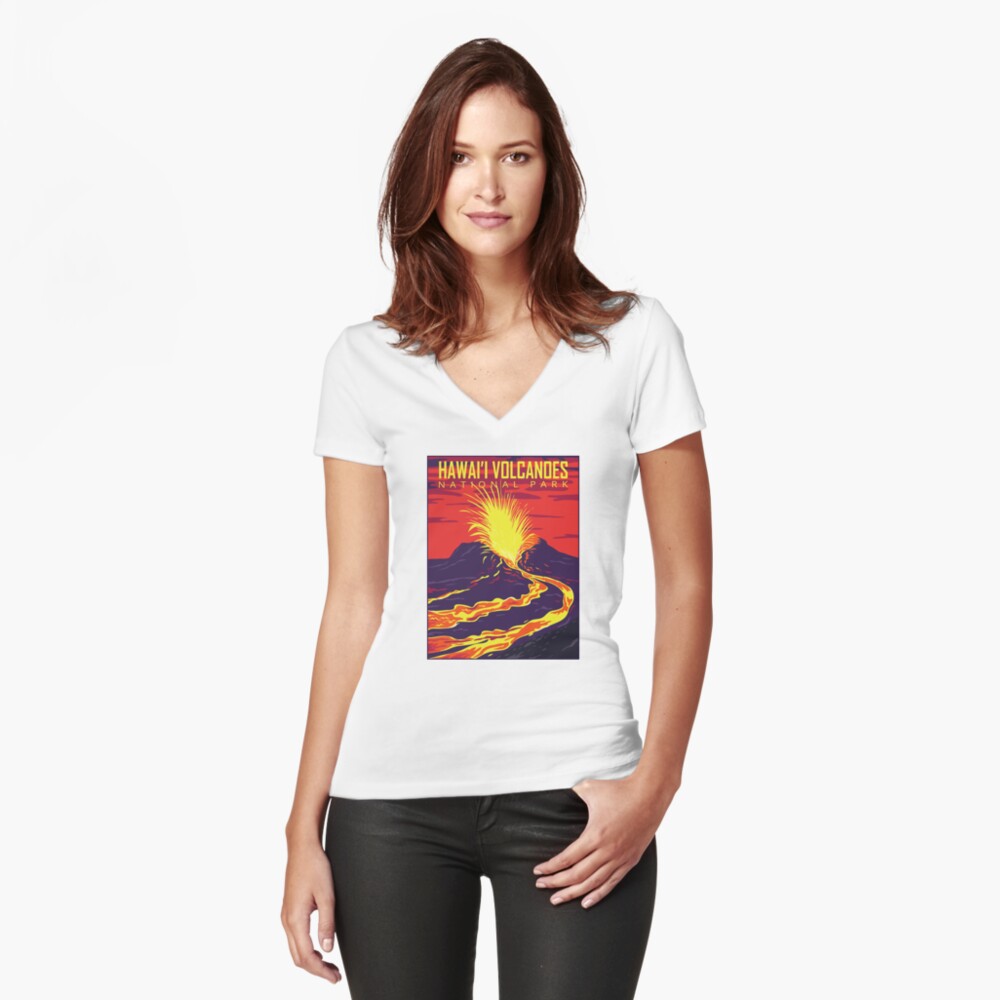 Item preview, Fitted V-Neck T-Shirt designed and sold by Home-Spirit.