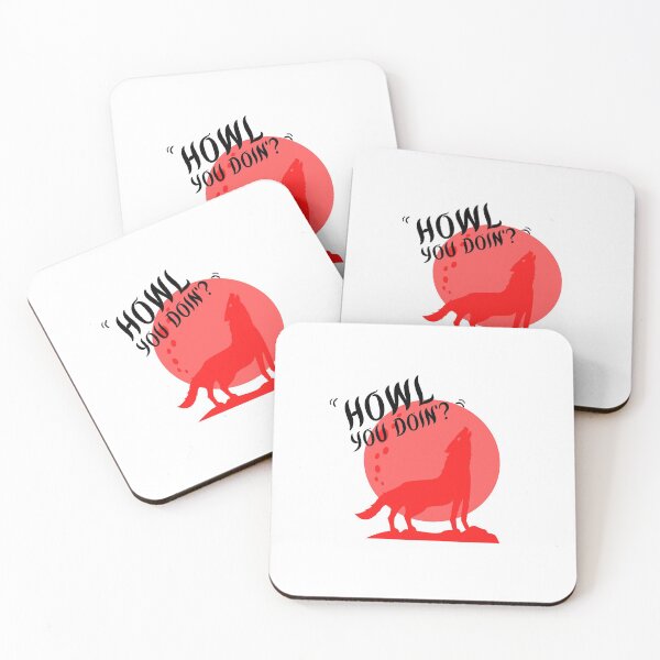 Item preview, Funny Wolf Howling Design|Howl you doing? designed and sold by Red-ElYoubi.