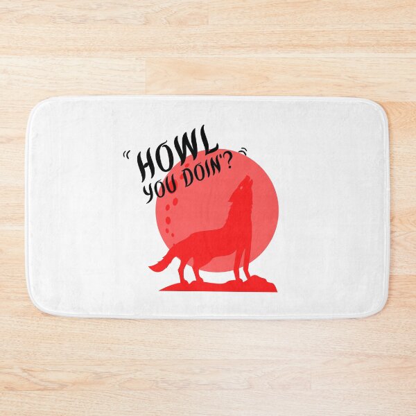 Item preview, Funny Wolf Howling Design|Howl you doing? designed and sold by Red-ElYoubi.