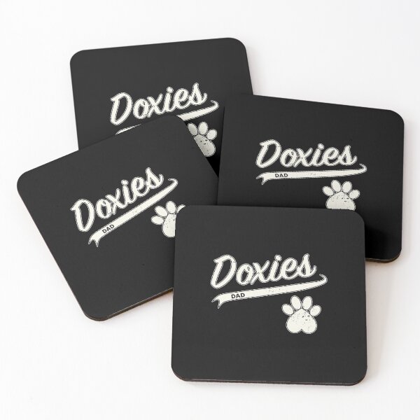Item preview, Team Doxies Dad - Retro Baseball Jersey - Paw accent - Vintage White lettering designed and sold by 8PawsStudio.