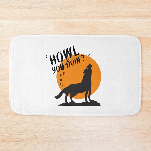 Item preview, Black and Orange Vintage Wolf Howling Design|Howl you doing? designed and sold by Red-ElYoubi.