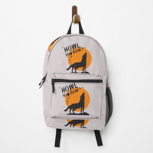 Item preview, Black and Orange Vintage Wolf Howling Design|Howl you doing? designed and sold by Red-ElYoubi.