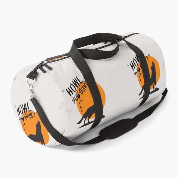 Item preview, Black and Orange Vintage Wolf Howling Design|Howl you doing? designed and sold by Red-ElYoubi.