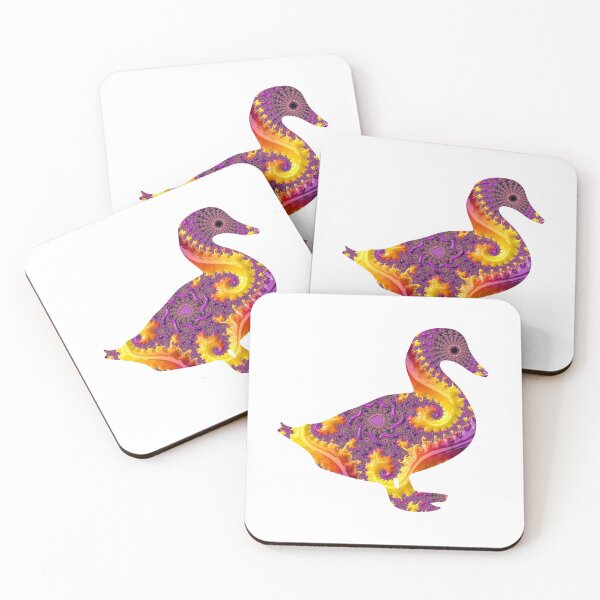Item preview, Purple and Gold Fractal Duck designed and sold by Elisabeth Lucas.