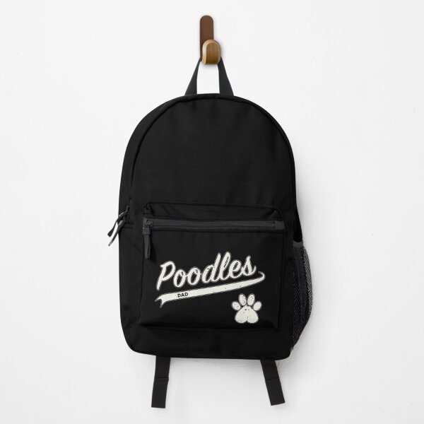 Item preview, Team Poodles Dad - Retro Baseball Jersey - Paw accent - Vintage White lettering designed and sold by 8PawsStudio.