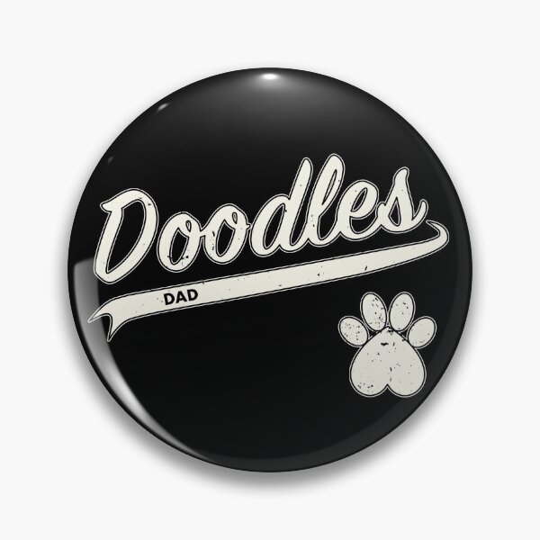 Item preview, Team Doodles Dad - Retro Baseball Jersey - Paw accent - Vintage White lettering designed and sold by 8PawsStudio.
