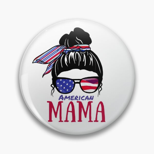 Item preview, 4th of July Messy Bun | American Mama designed and sold by Mixture-DESIGN.