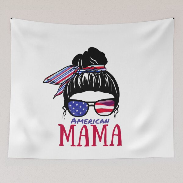 Item preview, 4th of July Messy Bun | American Mama designed and sold by Mixture-DESIGN.