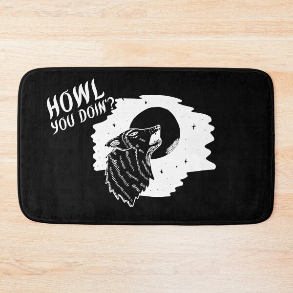 Item preview, White Vintage Wolf Howling Design|Howl you doing? designed and sold by Red-ElYoubi.