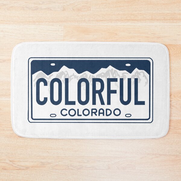 Item preview, Colorful Colorado Blue on White - Colorado License Plate Design designed and sold by ExploreColorado.