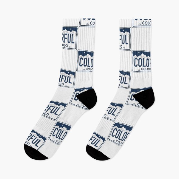 Item preview, Colorful Colorado Blue on White - Colorado License Plate Design designed and sold by ExploreColorado.