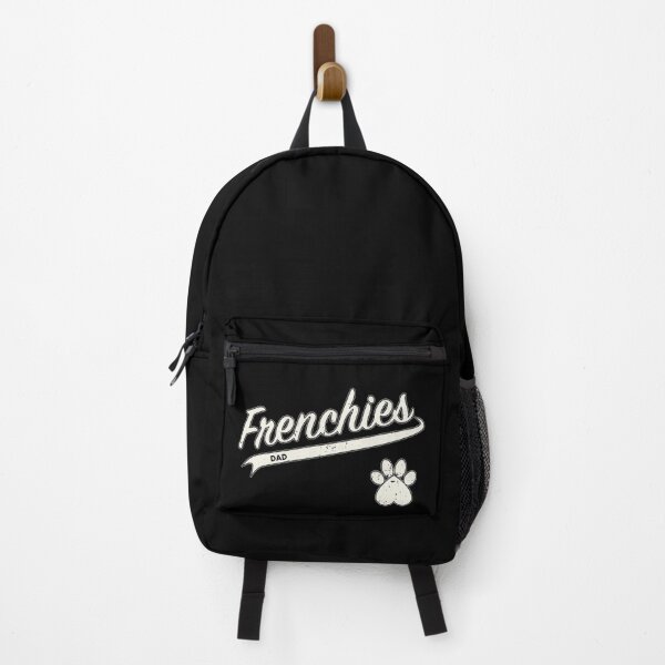 Item preview, Team Frenchies Dad - Retro Baseball Jersey - Paw accent - Vintage White lettering designed and sold by 8PawsStudio.