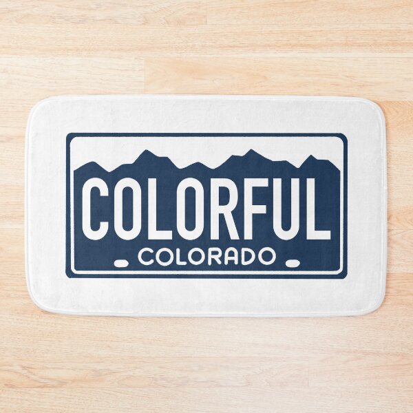 Item preview, Colorful Colorado White on Blue - Colorado License Plate Design designed and sold by ExploreColorado.