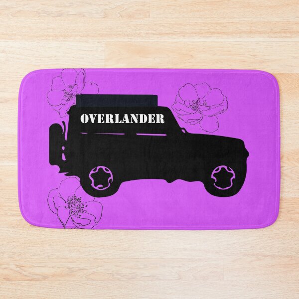 Item preview, OVERLANDER+  Silhouette of a 4x4 with Rooftop Tent w/Flowers designed and sold by MountMercantile.
