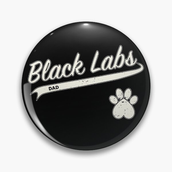 Artikelvorschau, Team Black Labs Dad - Retro Baseball Trikot - Pfotenakzent - Vintage White Schriftzug entworfen und verkauft von 8PawsStudio.