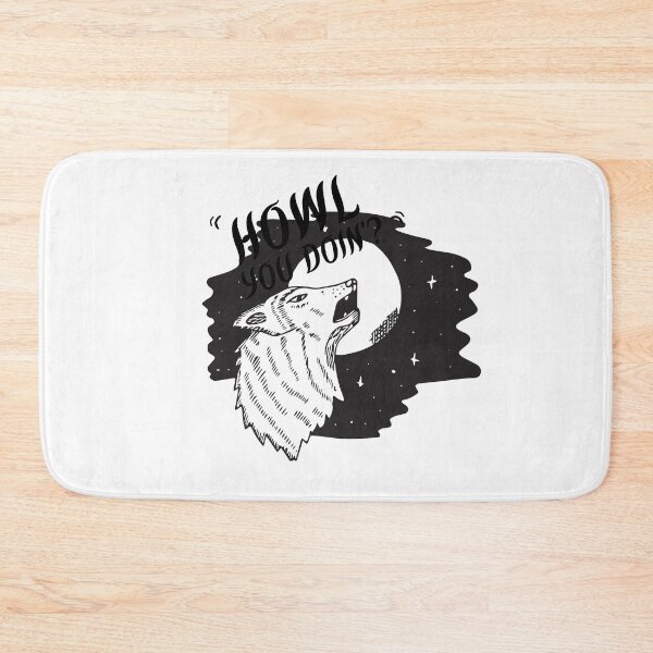 Item preview, Black and White Vintage Wolf Howling Design|Howl you doing? designed and sold by Red-ElYoubi.