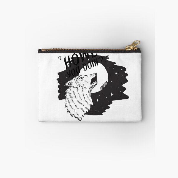 Item preview, Black and White Vintage Wolf Howling Design|Howl you doing? designed and sold by Red-ElYoubi.