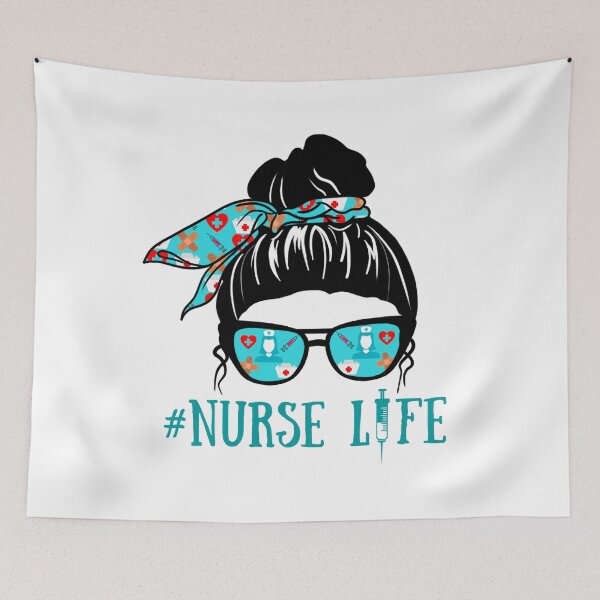 Item preview, Nurse Life Messy Bun designed and sold by Mixture-DESIGN.