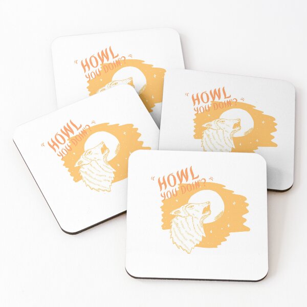 Item preview, Orange Vintage Wolf Howling Design|Howl you doing? designed and sold by Red-ElYoubi.