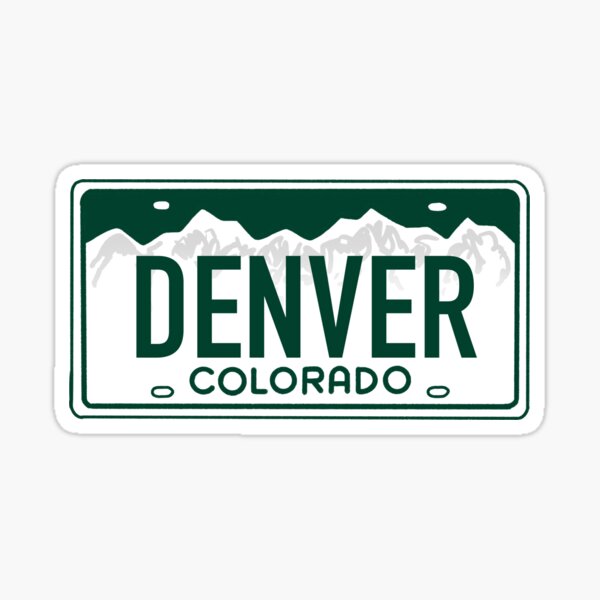 Item preview, Denver Colorado Green on White - Colorado License Plate Design designed and sold by ExploreColorado.