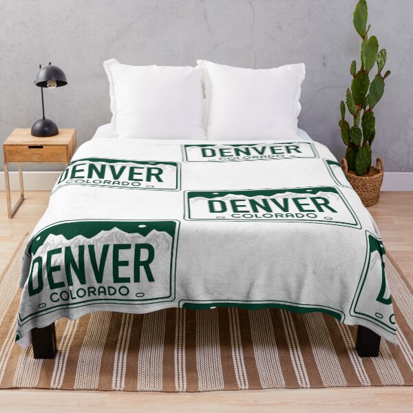 Artikelvorschau, Denver Colorado Groen op Wit - Het Ontwerp van de Kentekenplaat van Colorado entworfen und verkauft von ExploreColorado.