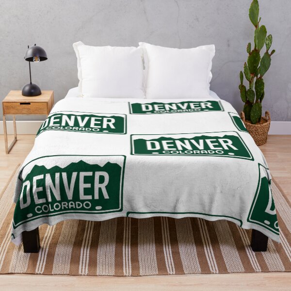 Artikelvorschau, Denver Colorado Wit op Groen - Ontwerp van de Kentekenplaat van Colorado entworfen und verkauft von ExploreColorado.