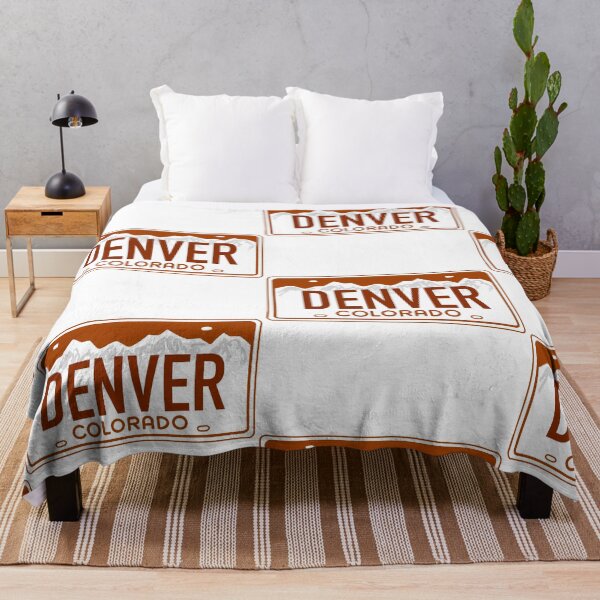 Artikelvorschau, Denver Colorado-sinaasappel op wit - het ontwerp van de kentekenplaat van Colorado entworfen und verkauft von ExploreColorado.
