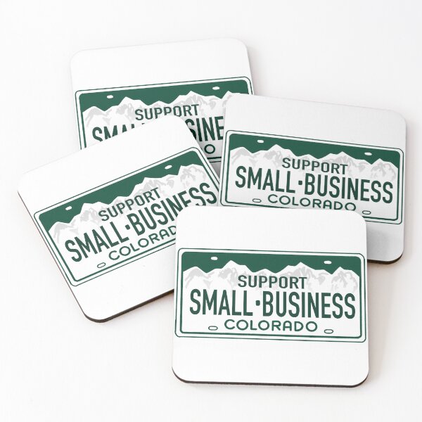 Item preview, Support Small Business Green on White - Colorado License Plate Design designed and sold by ExploreColorado.