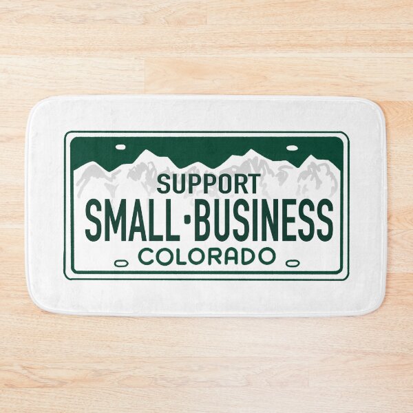 Item preview, Support Small Business Green on White - Colorado License Plate Design designed and sold by ExploreColorado.