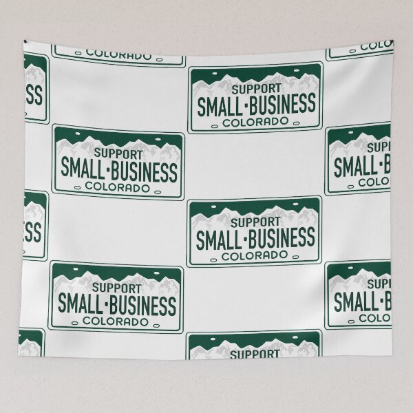 Item preview, Support Small Business Green on White - Colorado License Plate Design designed and sold by ExploreColorado.