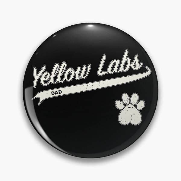 Artikelvorschau, Team Yellow Labs Dad - Retro Baseball Trikot - Pfotenakzent - Vintage White Schriftzug entworfen und verkauft von 8PawsStudio.