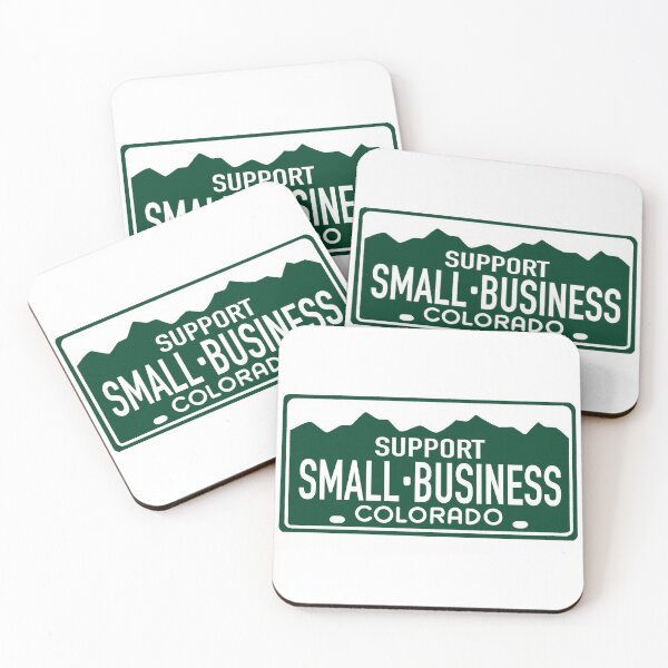 Item preview, Support Small Business White on Green - Colorado License Plate Design designed and sold by ExploreColorado.