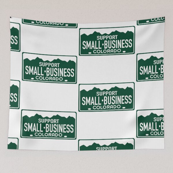 Item preview, Support Small Business White on Green - Colorado License Plate Design designed and sold by ExploreColorado.
