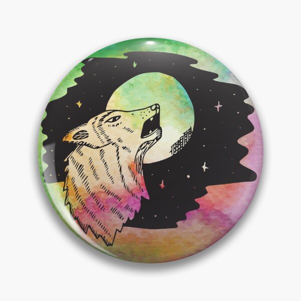 Artikelvorschau, Vintage Aquarell eines Wolf-Heulen-Designs entworfen und verkauft von Red-ElYoubi.