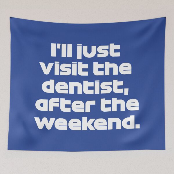 Item preview, I'll Just Visit The Dentist, After The Weekend - VER. Funny Radio Portugal 2021 (Dark Blue BG) designed and sold by FilipeFerreira.