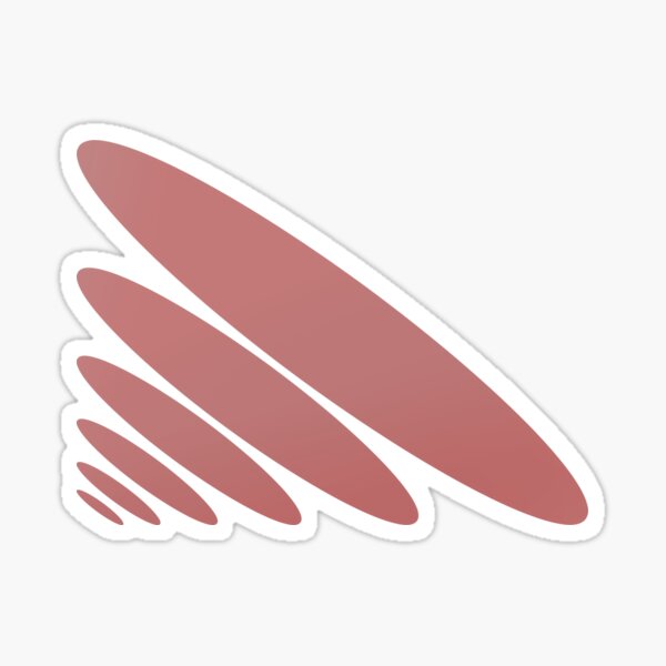 Indian red Long oval intarsia black embellished check pattern plaid Sticker